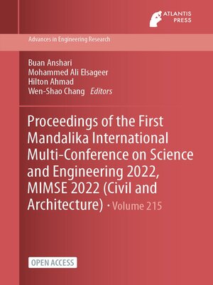 Proceedings of the First Mandalika International Multi-Conference on Science and Engineering 2022, MIMSE 2022 (Civil and Architecture) - ebook
